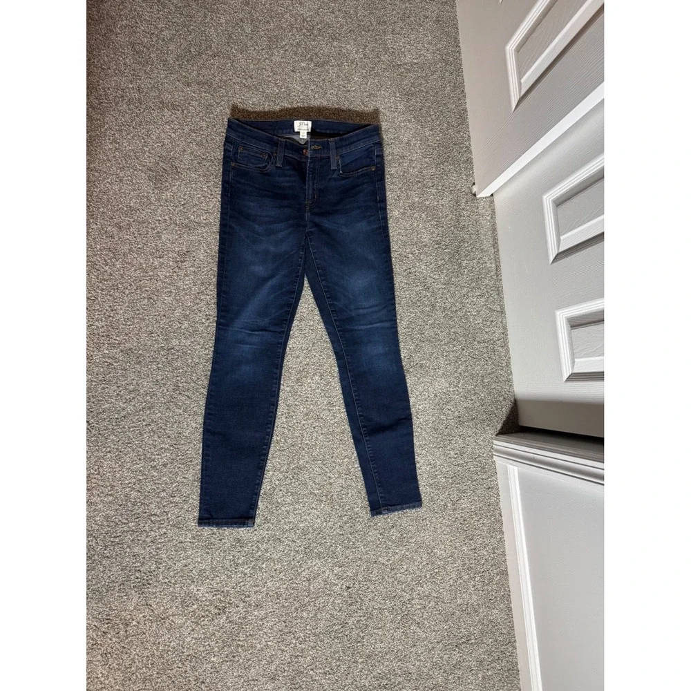 J.Crew Classic Preppy Toothpick Skinny Jeans Dark Wash  Stretch Denim Size 27